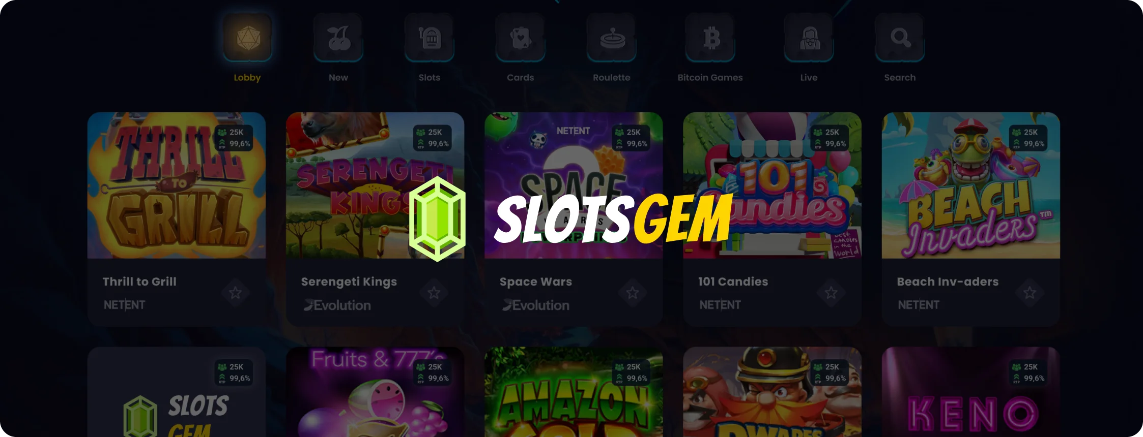 SlotsGem Popular Games